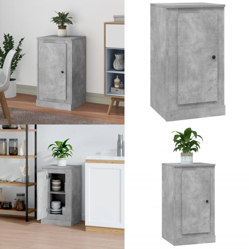 Sideboard Betongrau 37,5x35,5x67,5 cm Holzwerkstoff - Schreibtisch - Wohnzimmermöbel - Sideboard - Regal - Grau - Home & Living