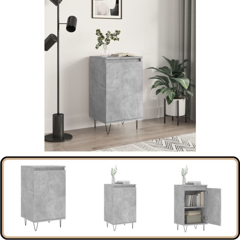 Sideboard Betongrau 40x35x70 cm Holzwerkstoff - Sideboard - Wohnzimmermöbel - Holzmöbel - Regal - Aufbewahrungsraum