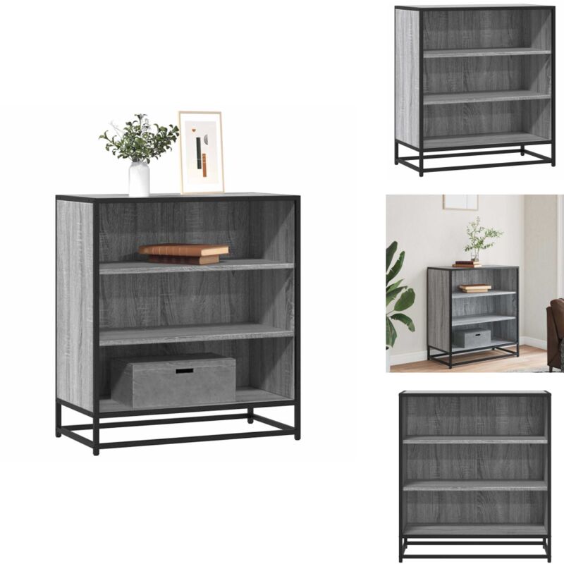 Sideboard Grau Sonoma 68x35x76 cm Holzwerkstoff und Metall - Sideboard - Sideboards - Anrichte - Regal