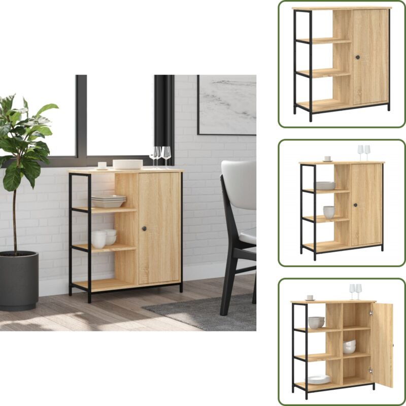 Sideboard Sonoma-Eiche 70x30x80 cm Holzwerkstoff - Schreibtisch - Wohnzimmermöbel - Sideboard - Holz Sideboard - Eichefarben