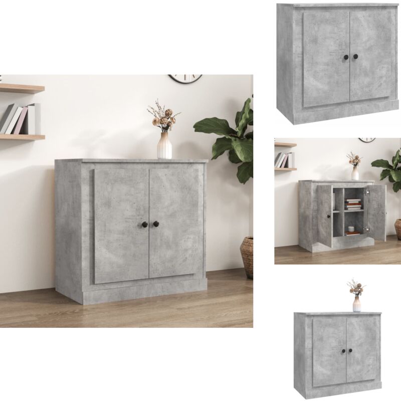 Sideboard Betongrau 70x35,5x67,5 cm Holzwerkstoff - Sideboard - Wohnzimmermöbel - Holzmöbel - Grau - Regal