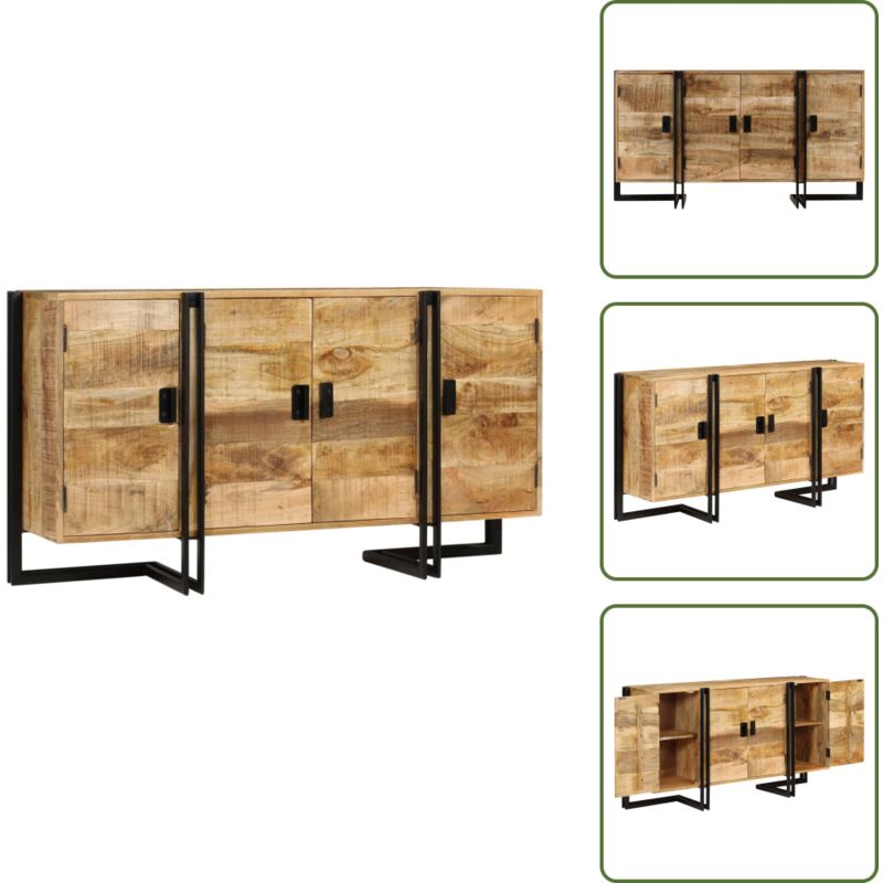 Sideboard Massivholz Mango 150x40x80 cm - Mangoholz Sideboard - Holzmöbel - Wohnzimmermöbel - Sideboard - Buffet
