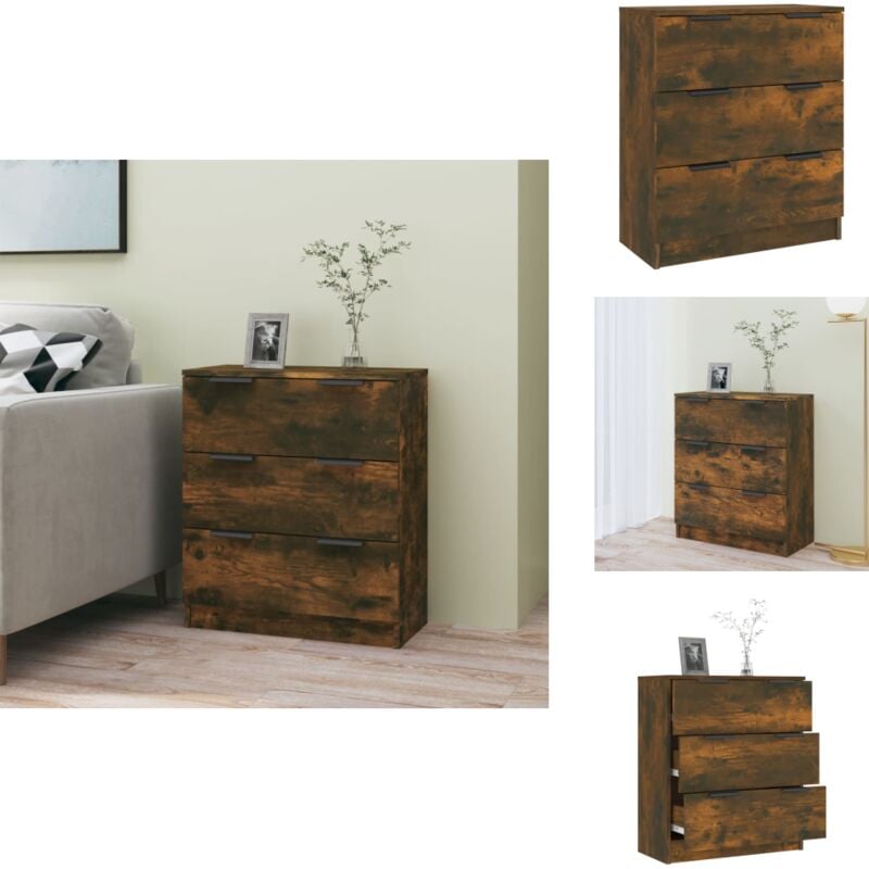 Sideboard Räuchereiche 60x30x70 cm Holzwerkstoff - Sideboard - Wohnzimmermöbel - Eckschrank - Regal - Holzmöbel