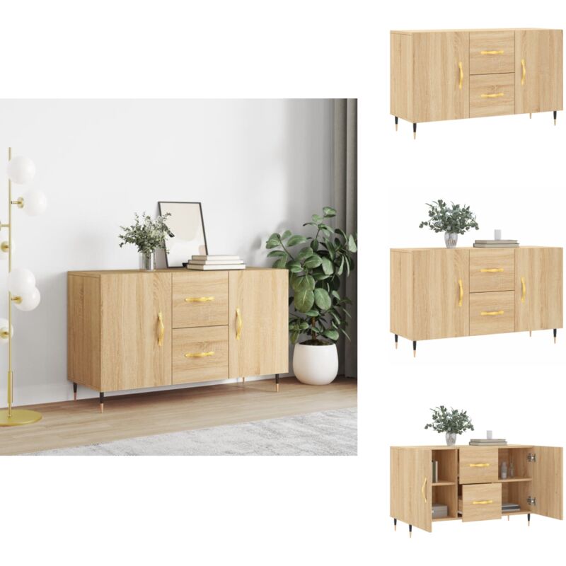 Sideboard Sonoma-Eiche 100x36x60 cm Holzwerkstoff - Schreibtisch - Wohnzimmermöbel - Sideboard - Regal - Eichefarben