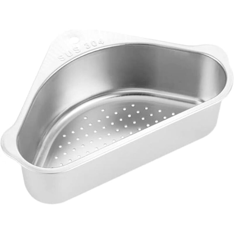 Sieb-Aufbewahrungsregal für Spülbecken, dreieckiges Abflussregal, Spülbecken-Abflusskörbe, Spülbecken-Abflussregal, dreieckiger Spülbeckenhalter,