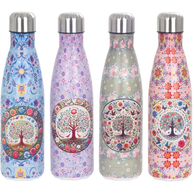 Tree of Life Thermoflasche mit exklusivem Design, Edelstahlisolierung, ideal für heiße und kalte Getränke