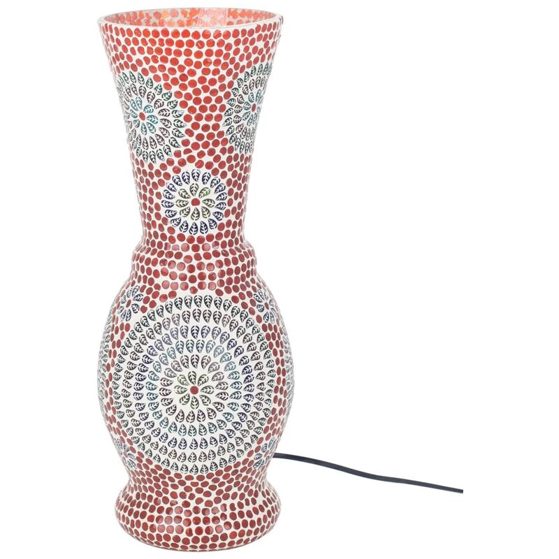Möbel Desktop -Lampe Marokkanische Lampen -Red -Lampen 18x18x46cm 28550 - Signes Grimalt