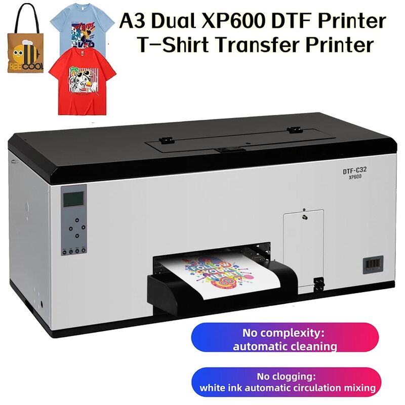SIHAO A3 Doppel XP600 DTF Drucker T-Shirt Transfer Drucker Leinwand Tasche