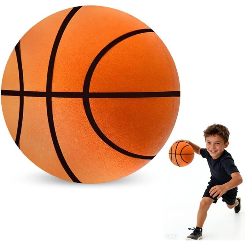 Silent Basketball 2026 Upgrade: Leiser Basketball, 24 cm, hochdichter Schaumstoffball für das Indoor-Training, leichter Trainingsball