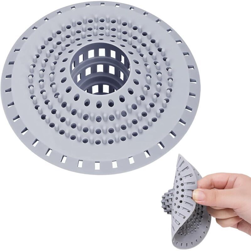 Silikon-Abflussschutz, Silikon-Haarfänger für die Dusche, Haarfilter für Badewanne, Dusche, Abfluss, Küche, Bad, Wäsche