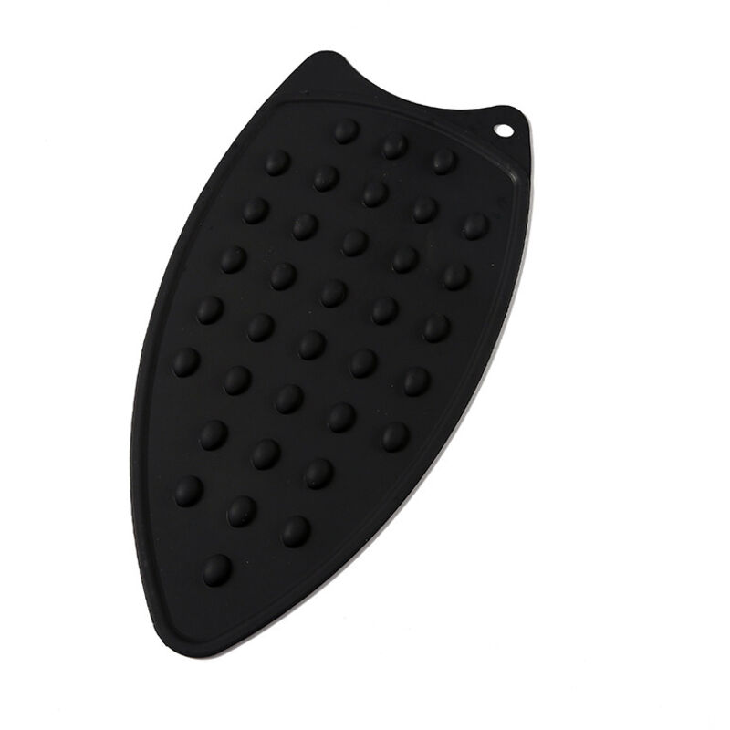 Silikon-Ablagematte, multifunktionale, hitzebeständige Matte, Schutzmatte für Bügelbretter, Glätteisen, Lockenstäbe (schwarz)