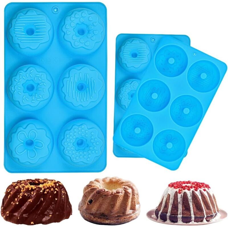 Silikon-Backformen für Donuts, 3 Stück für Muffins, Kekse