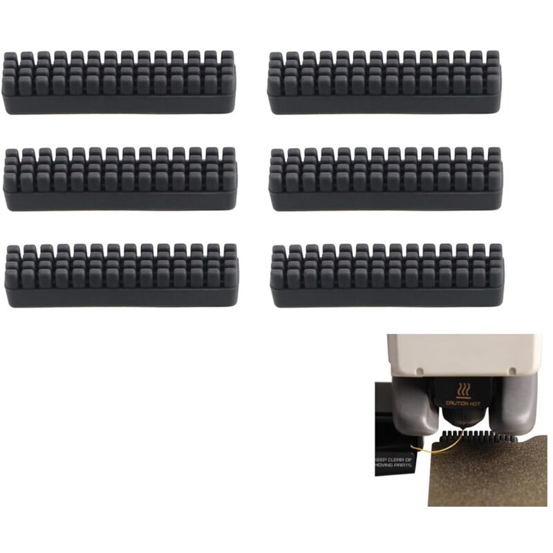 Silikon-Düsenbürste für Bambu Lab A1 3D-Drucker, Düsenreinigungswerkzeug für 3D-Drucker-Hotbed (6 Stück)