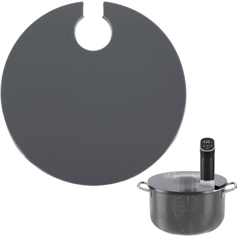 Silikondeckel für Sous-vide-Garen, passend für 26,7 bis 27,9 cm Durchmesser, verhindert Verdunstung und bewahrt Aromen