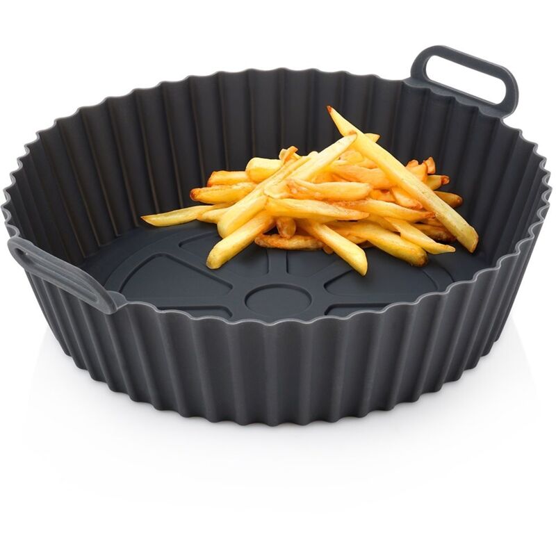 Air fryer fat free silicone insert gray 20 cm