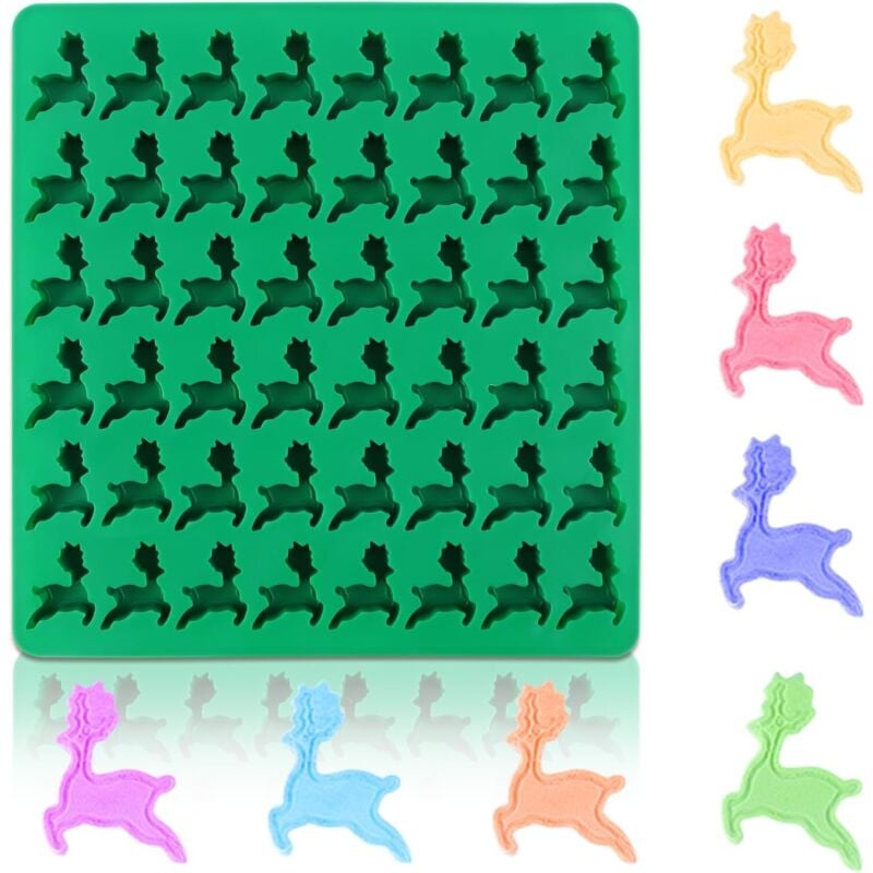 Silikonform Für Schokolade, Pralinen, Eistorten, Rentier, 48 Plätze