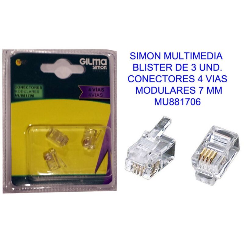 Simon Multimedia Scart 21-polig auf 3 Cinch + DIN 4-polig