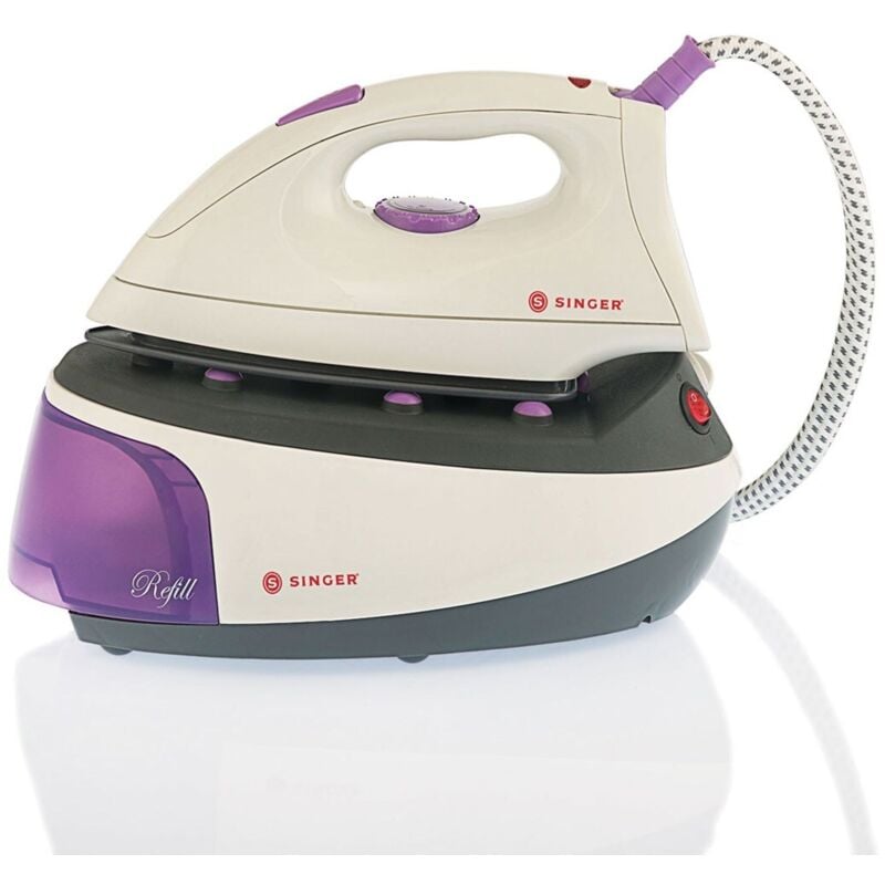 SINGER SHG 2627 Dampfbügelstation 850 W 0,8 l Keramik-Bügelsohle Grau, Violett, Weiß