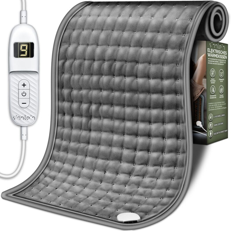 Sinnlein - Heizkissen elektrisch 30 x 60 cm Wärmekissen Heizdecke Heizmatte Nacken Rücken