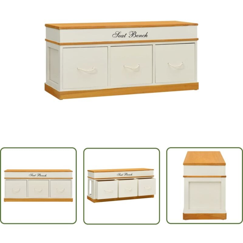 Doc&et² - The Living Store Sitzbank mit Stauraum Schuhschrank Flurbank - Sitzbank - Flurbank - Schuhschrank - Holzmöbel - Wohnzimmer Deko