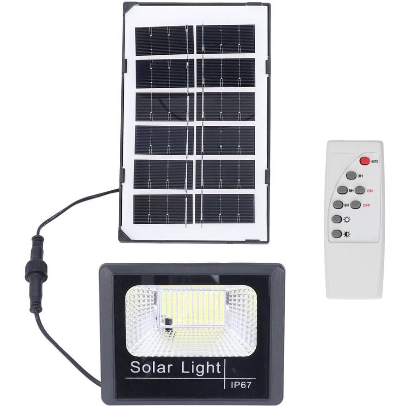 100LED Solar Flutlicht Außen IP67 Wasserdicht Solar Wandleuchte Fernbedienung Garten Straßenlaterne Solarleuchte Außen Solarleuchte Solar Wandlampe