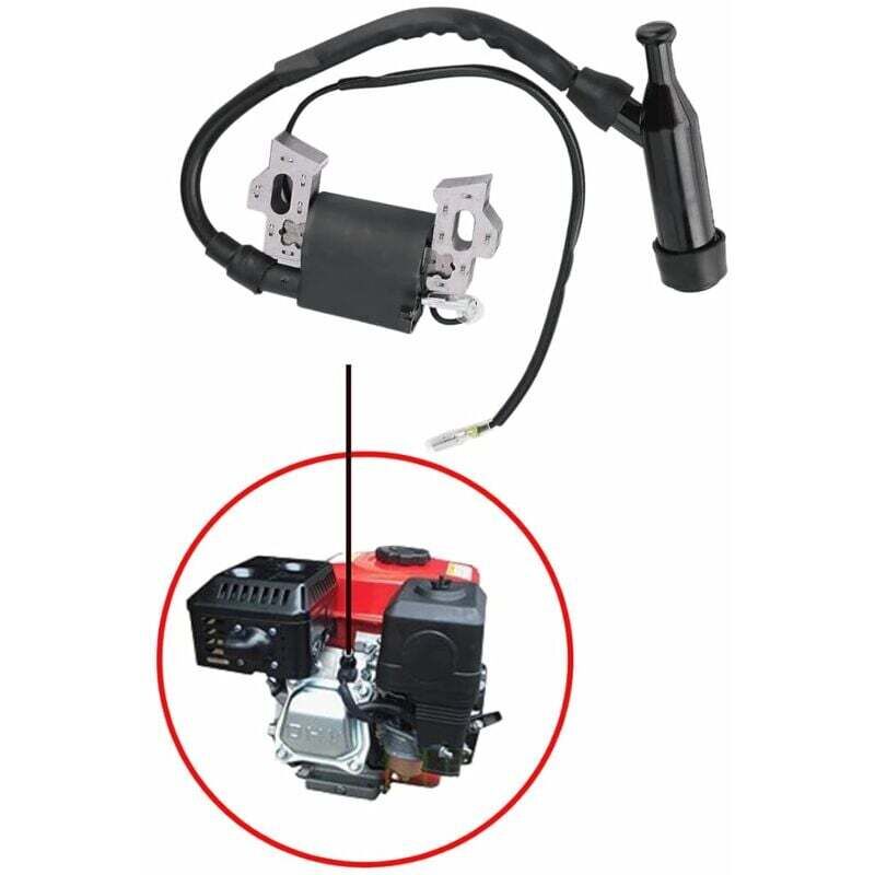 Zündspule, Generatorteile für 168F-170F 2KW/3KW Benzingenerator, Ersatzzündspule mit Zündkerze, Zündspule für Rasenmähermotor