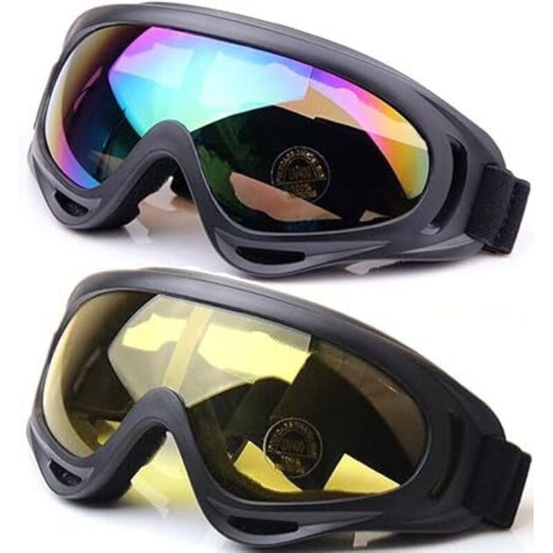 Skibrille Schutzbrille Motocross Goggle Sportbrille Schneebrille Wintersport Brille Winddicht Staubschutz Fliegerbrille Snowboardbrille Schneebrille