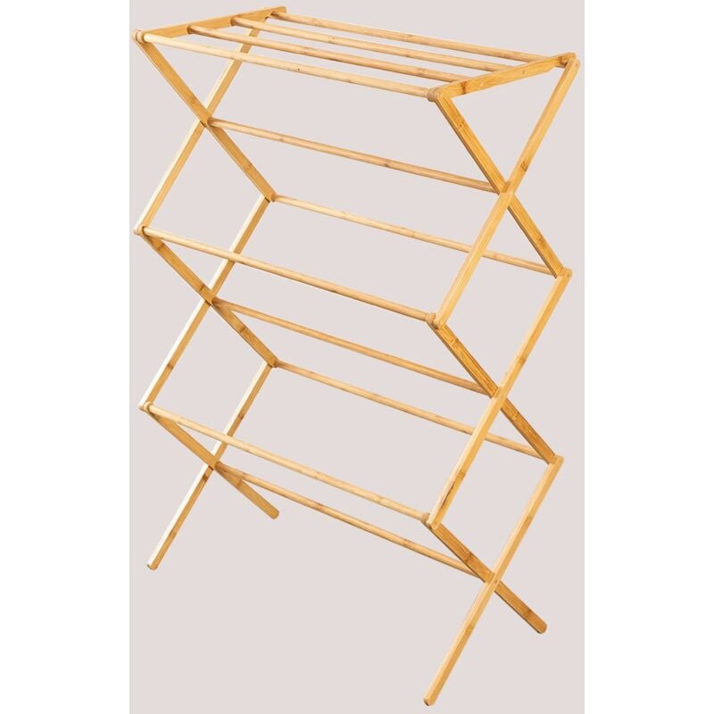 SKLUM Faltbarer Wäscheständer aus Bambus Dalton Bambus