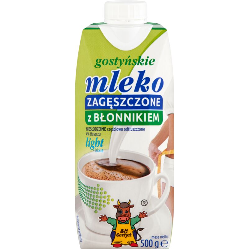 SM Gostyń - Leichte Kondensmilch mit Ballaststoffen, 500 g - Diät und Gesundheit
