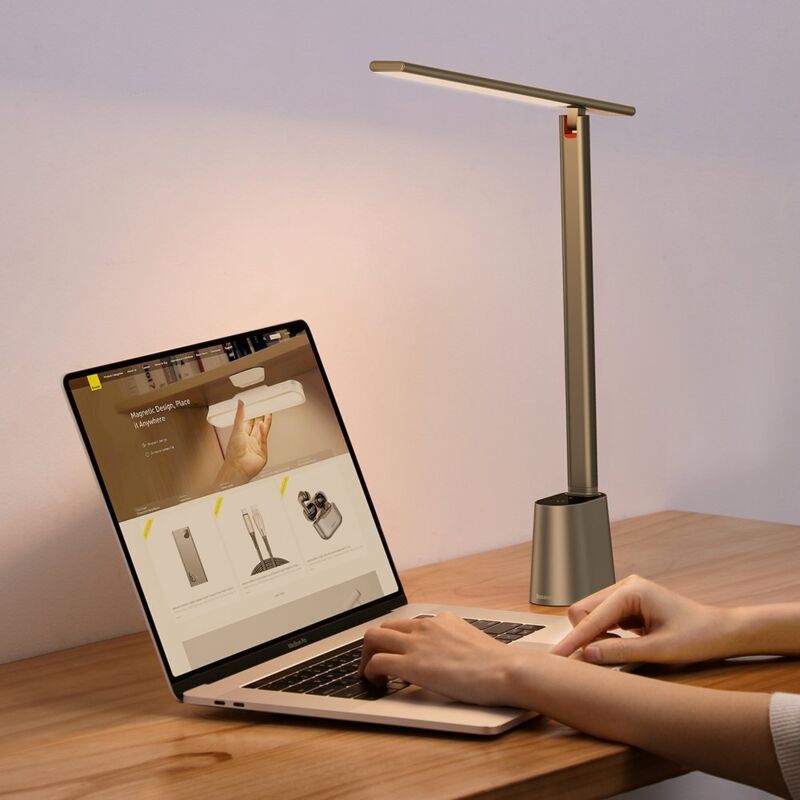Baseus Home Smart Eye Series Charging Folding Reading Desk Lamp 2200 mAh (Smart Light) 5W Gray (DGZG-0G)