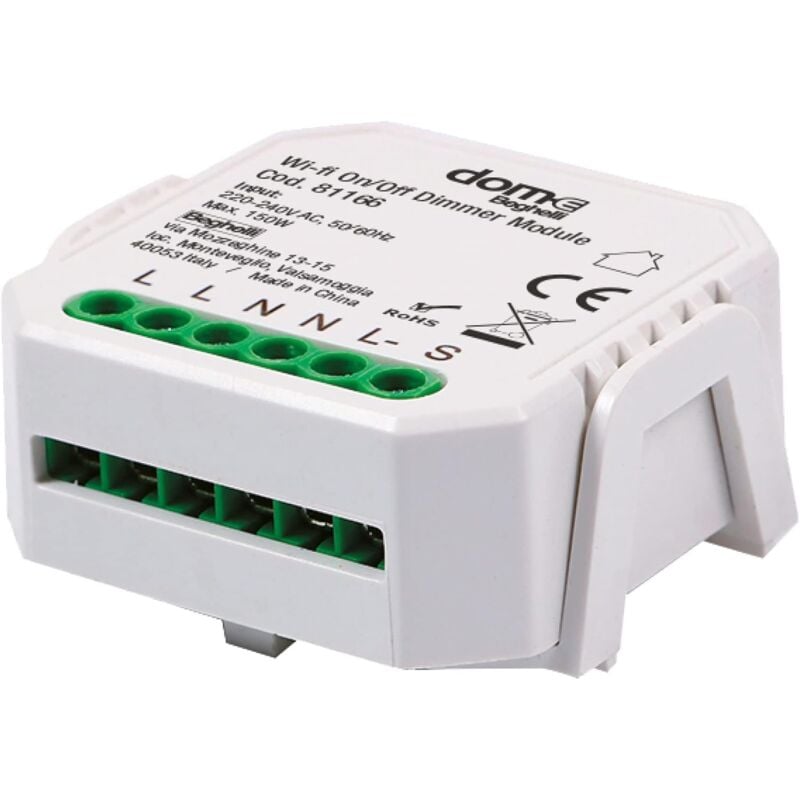 Smart-Modul-Aktor EIN/AUS-Relais und Dimmer Wi-Fi Dom-e Beghelli 81166