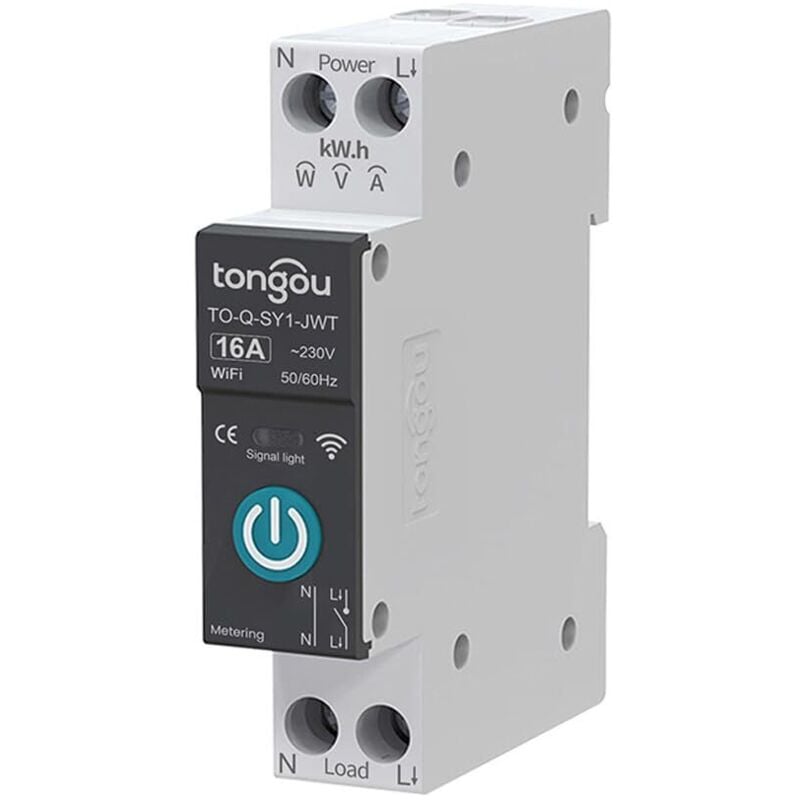 Smart Switch, 16A DIY Smart Switch, kompatibel mit Alexa, Google Assistant, TUYA/Smart Life APP-Fernbedienung, WiFi-Schalter mit Messung,