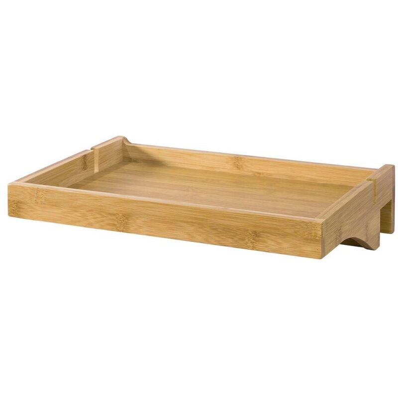 SoBuy NKD01-N Bettablage mit Kabelführung Nachttisch Regal für Mobiltelefon, Fernbedienung aus Bambus klemmbar BHT ca.: 36x9x25cm