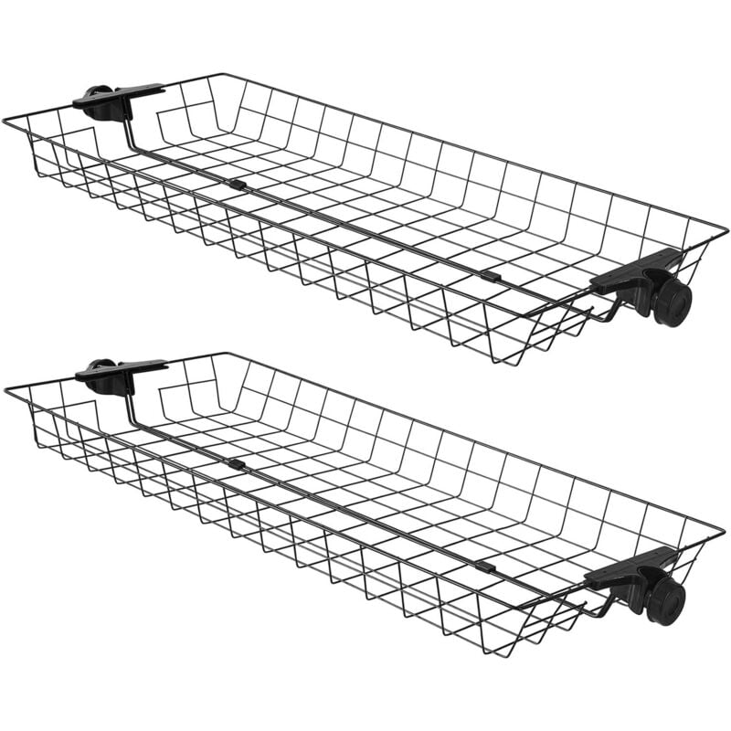 FRG34-P02 2er Set Aufbewahrungskörbe für Kleiderständer Körbe für Teleskop Garderoben System Metall - Sobuy