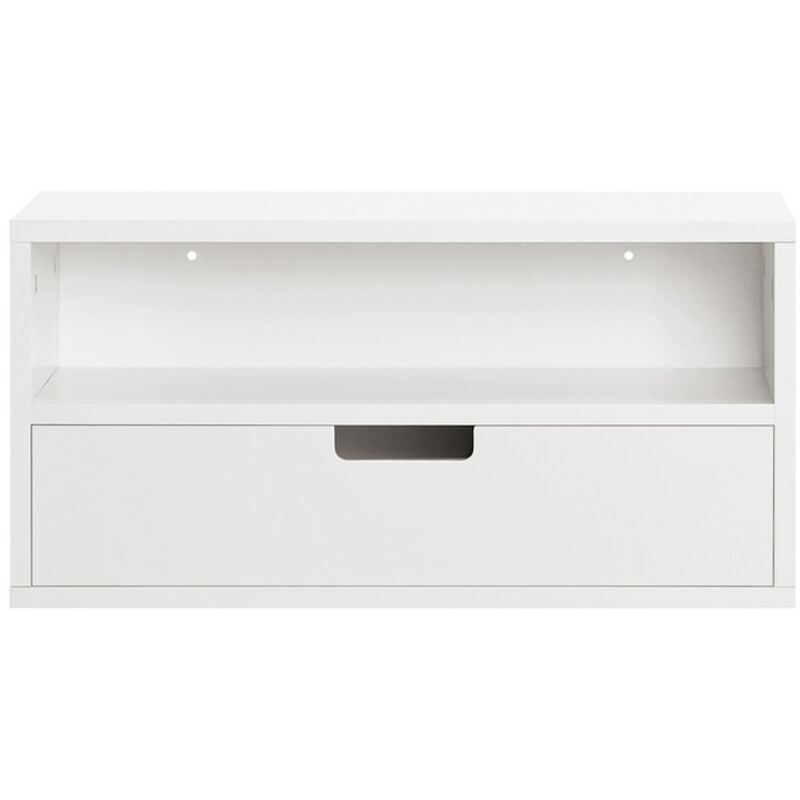 SoBuy NKD03-W Nachttisch hängend Bettablage zum einhängen Nachtregal für Mobiltelefon Nachtschrank Schweberegal Wandschrank Hängeschrank BHT ca.