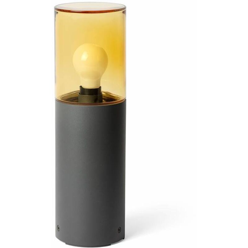 Faro KILA Dunkelgraue Leuchtfeuer-Sockellampe 40 cm Bernstein IP65