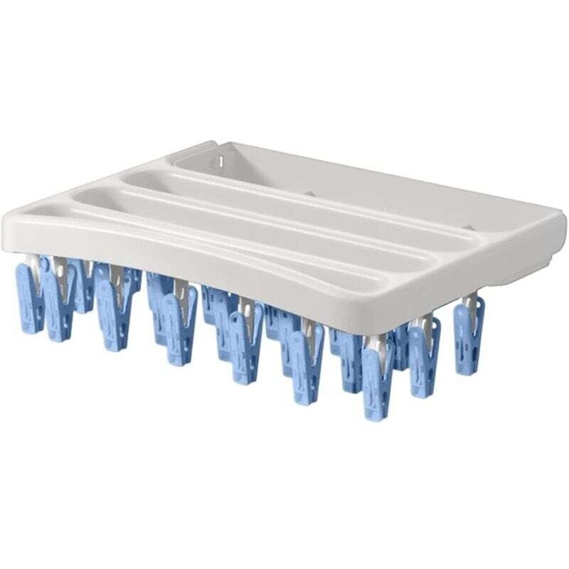 Sockentrockner (weiß), faltbarer Wäscheständer – winddichter Wäscheständer für Socken, Unterwäsche, Handtücher, Schals, zur Wandmontage