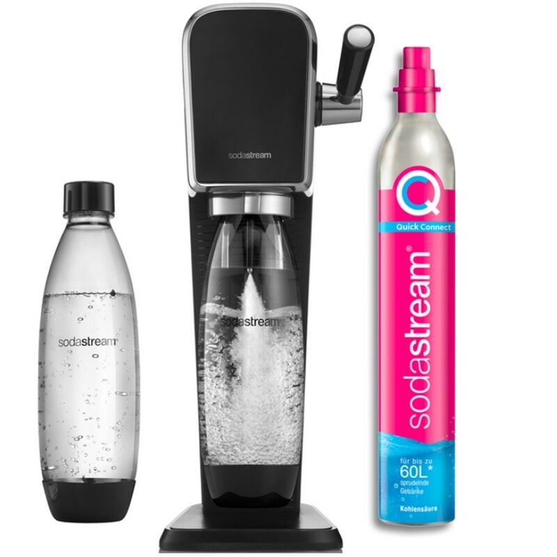 Wasserkarbonisierungsmaschine + 2 flaschen + 1 zylinder Sodastream artnlv