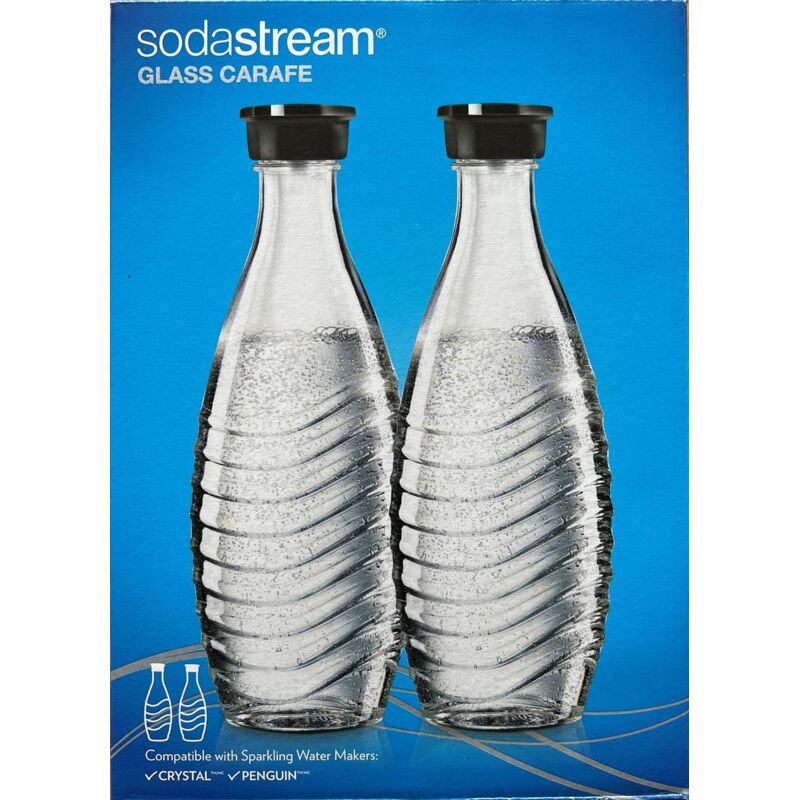 Crystal Penguin Doppelpack Glaskaraffen 0,7L - Sodastream