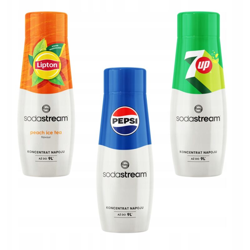 Sodastream Lipton Ice Tea Peach + Pepsi + 7up 3er-Pack Konzentrate