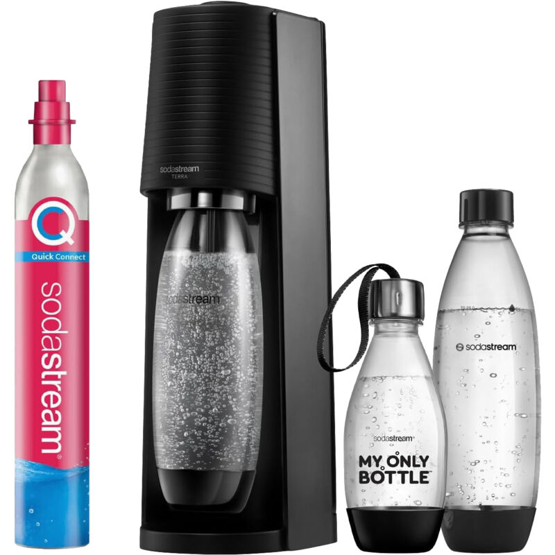 Wassersprudler Terra Vorteilspack, schwarz - Sodastream
