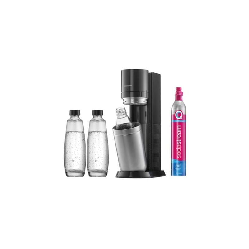 SodaStream DUO Vorteilspack titan Wassersprudler inklusiv 2 Glasflaschen & 1 Kunststoffflasche