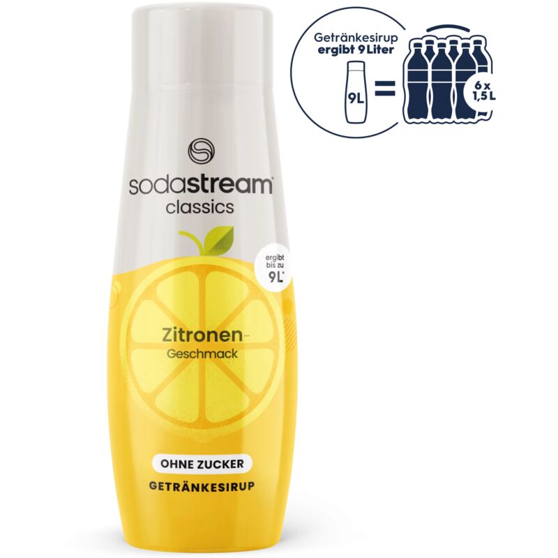 SodaStream Zitrone ohne Zucker Sirup 440ml Sirup für SodaStream