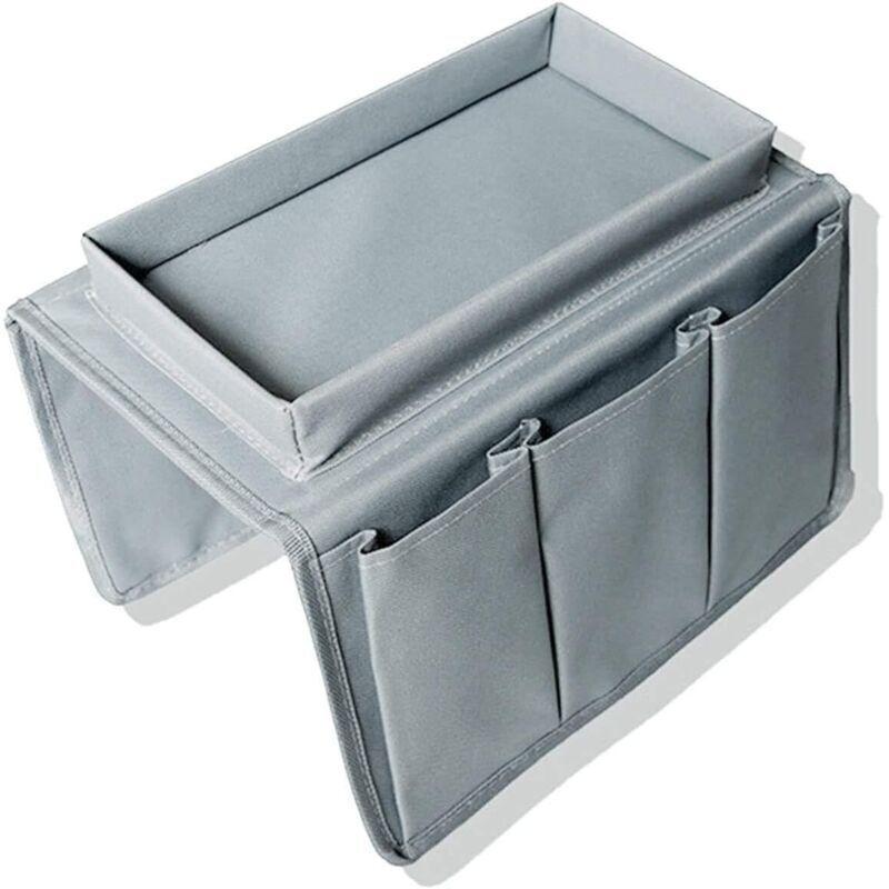 Sofa-Organizer mit Armlehnenhalterung, Sofa-Tablett-Aufbewahrungstasche, Hängender Armlehnen-Organizer mit Taschen, Sofa-Organizer für Bücher,