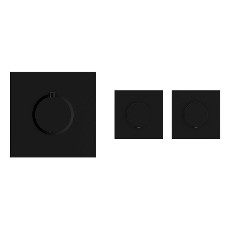 Soho 2 Wege Unterputz Thermostat Armatur Schwarz Matt