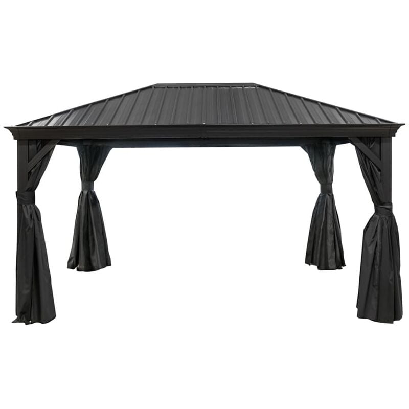 Alu Pavillon Marsala 1014 Hardtop Pavillon mit Moskitonetz Anthrazit 298x423x278 cm - Sojag