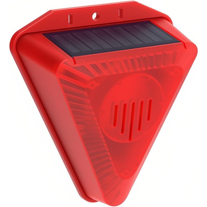 Solar-Alarmanlage mit Bewegungsmelder, 129 dB Warnlautstärke, blinkender roter Sirene, Haustierabwehr gegen Hunde, bellende Tiere und andere Tiere,
