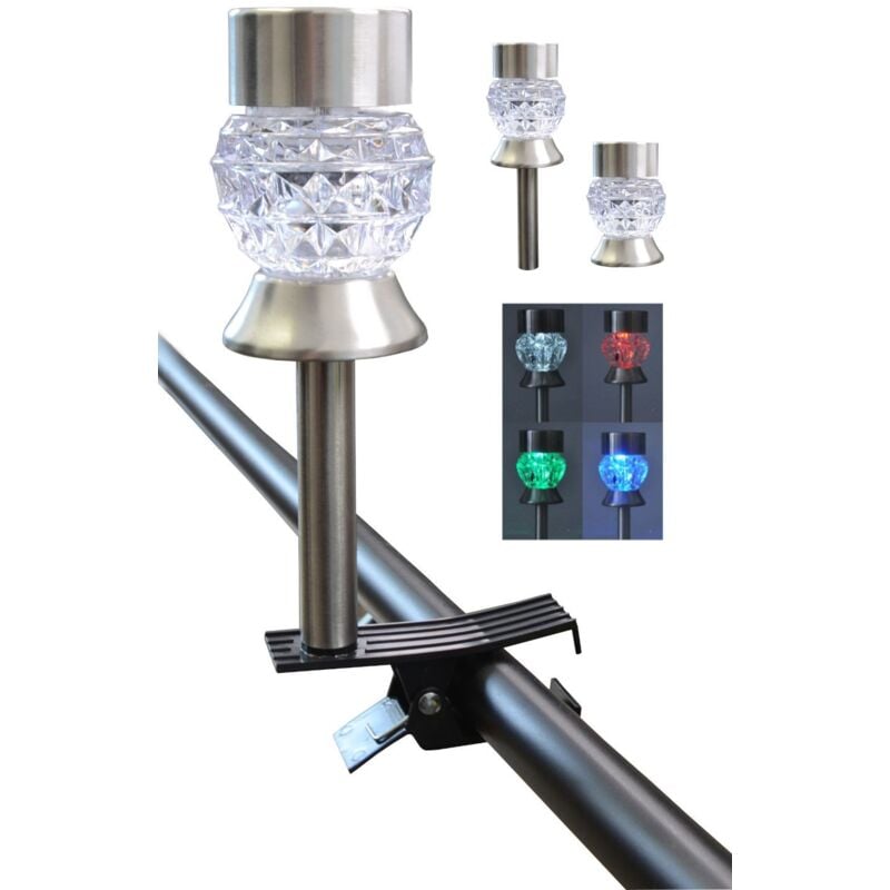 Solar-Balkonleuchte 3er-Set Farbwechsel oder Kaltweiß Solarleuchte Gartendeko