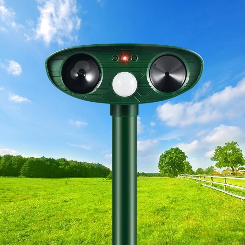 Ulisem - Solar Katzenabwehr, Ultraschall Katzenabwehr Outdoor, Ultraschall Nagetierabwehr mit Bewegungsmelder, Outdoor Abwehr für Katzen, Hunde,