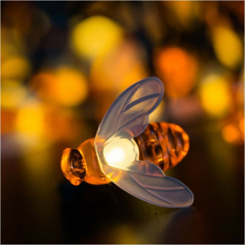 Solar Lichterkette Garten, 9.5m 50 LED Solar Bienen Lichterkette LED Solar Lichterkette Outdoor Wasserdichte Solar Lichterkette für Garten Haus